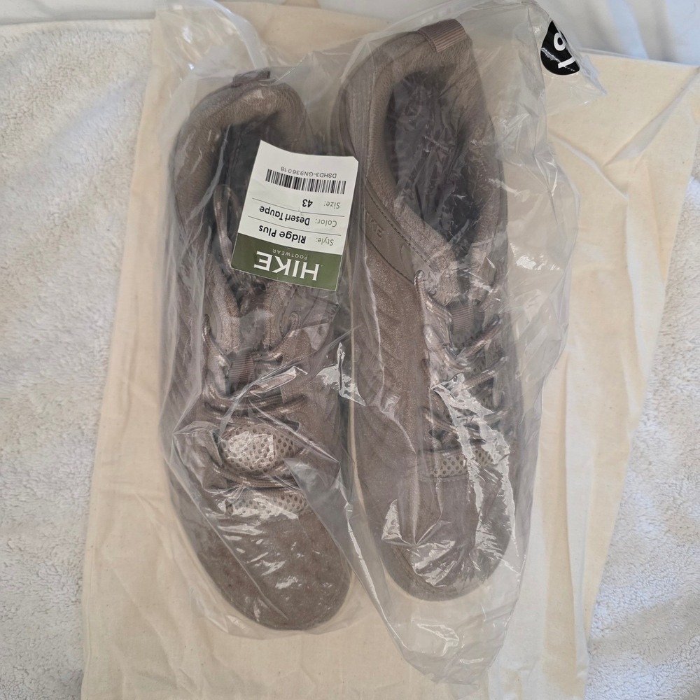 Hike Footwear Ridge Plus Taupe Barefoot Trail Hiking Shoes EU 43 M 10 W 11.5 NEW